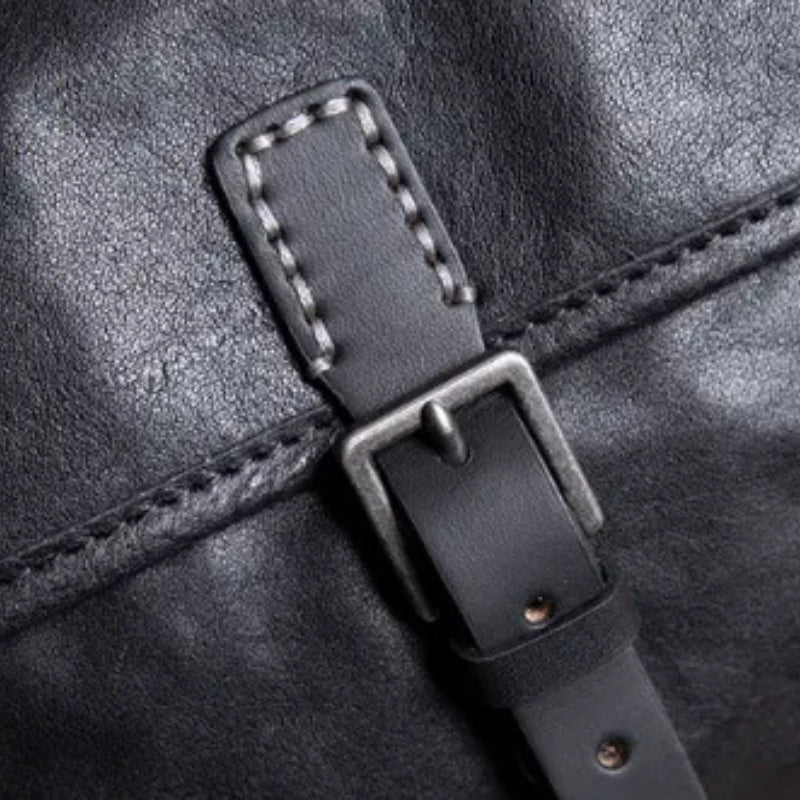 Men's Leather Handmade Shoulder Bag - Vintage Cowhide Crossbody Bags