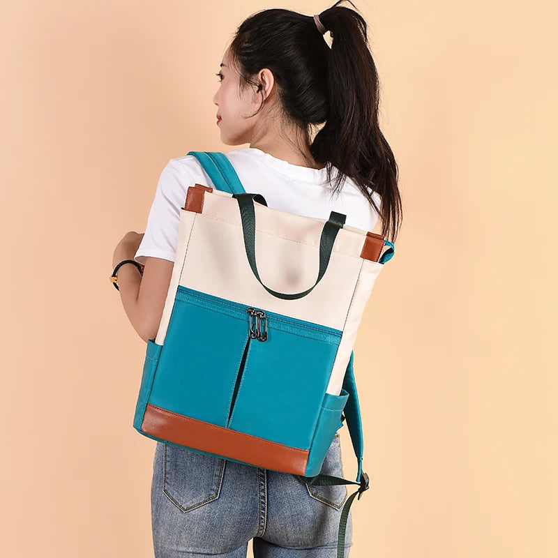 Waterproof Oxford Women Backpack - Fashion Travel Schoolbag For Teenagers