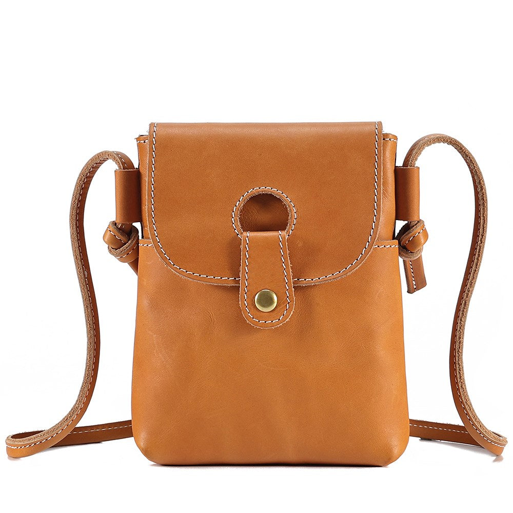 Women Trendy Leather Mini Crossbody Bag - Minimalist Phone Satchel Bags