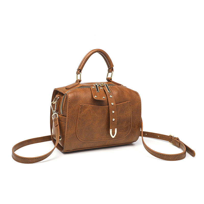 Women's Retro Shoulder Bag - Vintage Leather Crossbody Handbag