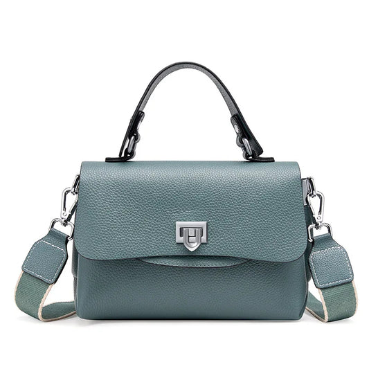 Women's Genuine Leather Crossbody Handbag – Luxury Top-Handle Purse