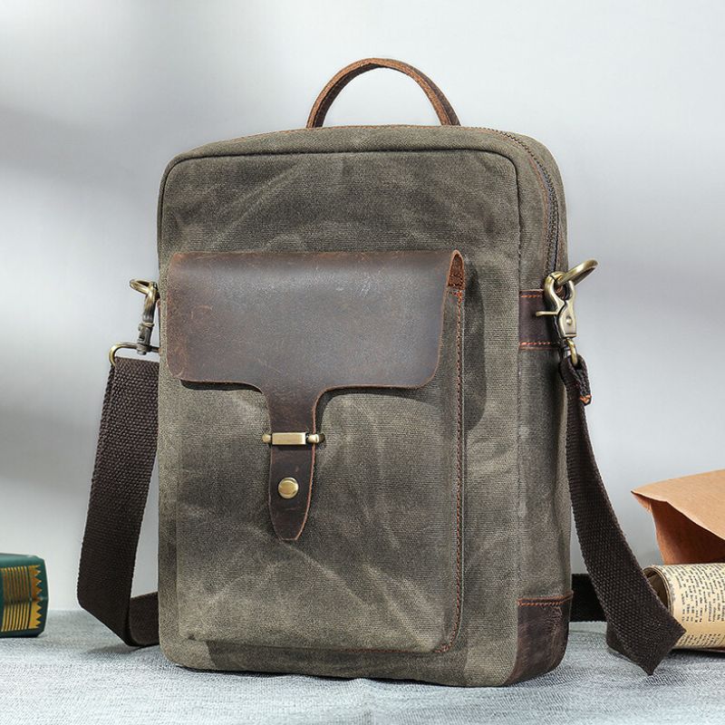 Men's Washed Canvas Crossbody Bag