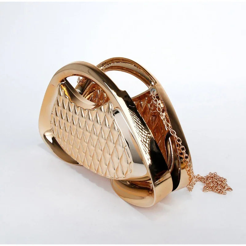 Women Top Handle Design Luxury Coin Purse - Elegant Acrylic Clip Crossbody Bag