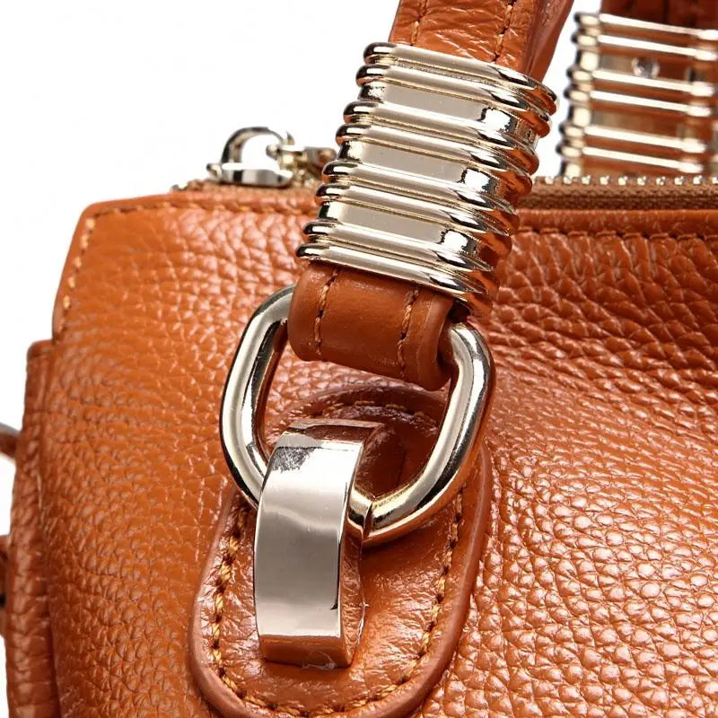 Classic Wild Leather Handbag - Stylish First Layer Cowhide Bag