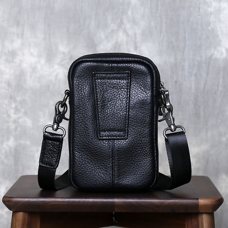 Urban Style Casual Small Crossbody Bag - Top-Layer Cowhide Compact Bag