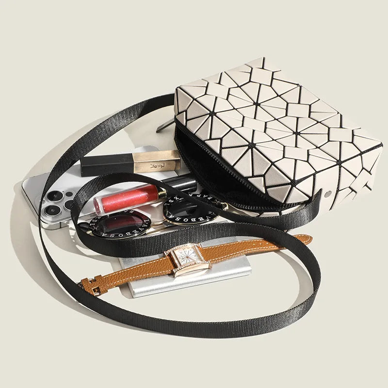 Women Geometry Design Shoulder Handbag - Geometric Luxury Crossbody Bag