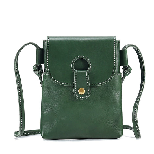 Women Trendy Leather Mini Crossbody Bag - Minimalist Phone Satchel Bags