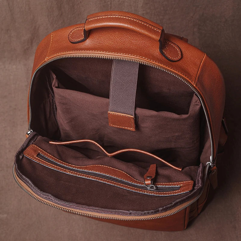 Luxury Leather Laptop Travel Backpack - Premium Professional Business Backpacks
