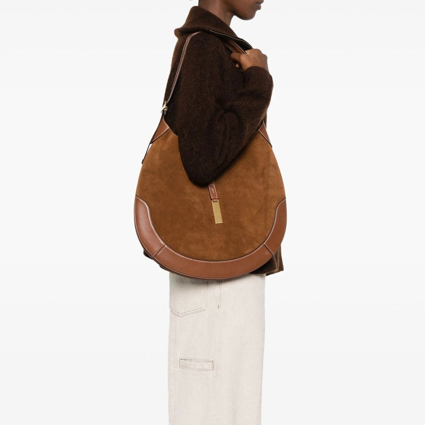Luxury Suede Leather Tote Bag for Women – Elegant, Spacious Designer Handbag