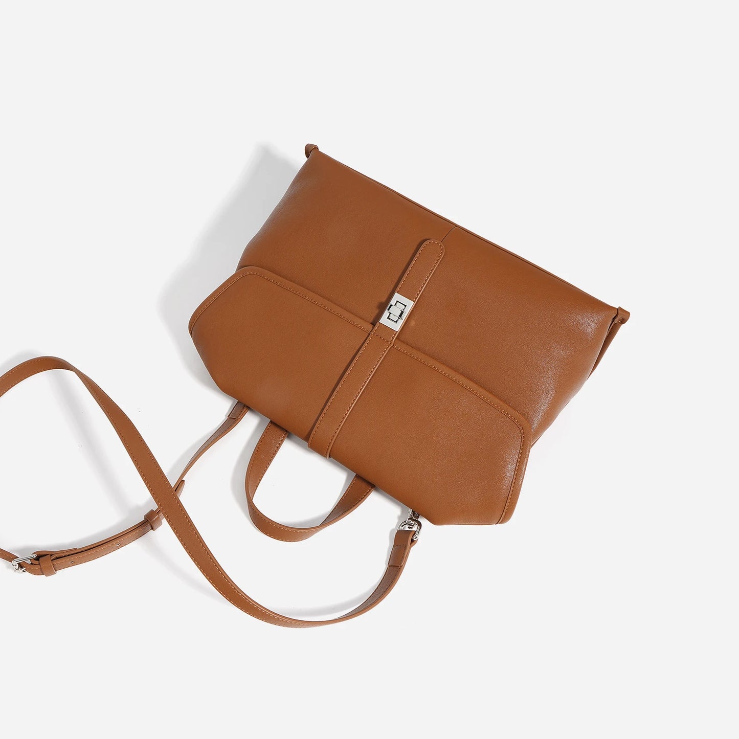 Genuine Leather Women’s Shoulder Bag – Large Capacity Retro Crossbody Handbag