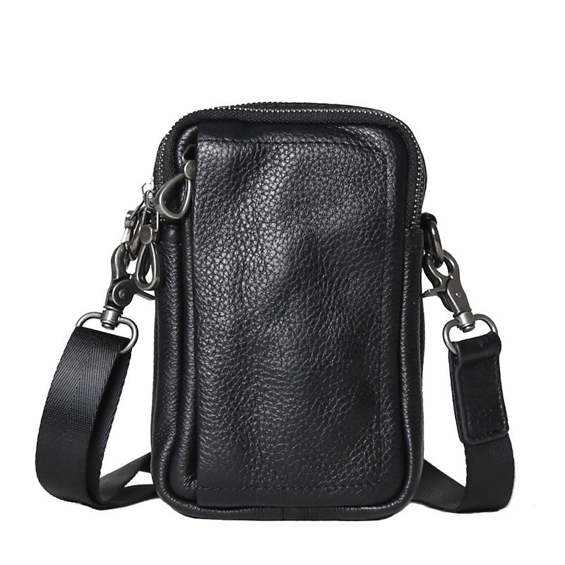 Urban Style Casual Small Crossbody Bag - Top-Layer Cowhide Compact Bag