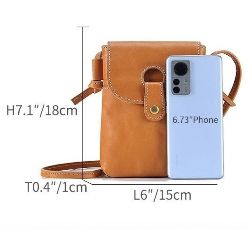 Women Trendy Leather Mini Crossbody Bag - Minimalist Phone Satchel Bags