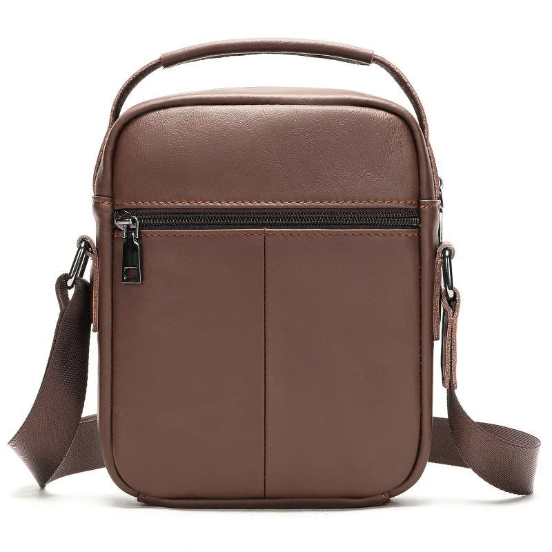 Men's Cowhide Casual Crossbody Bag - Large Capacity Leather Sling Bags
