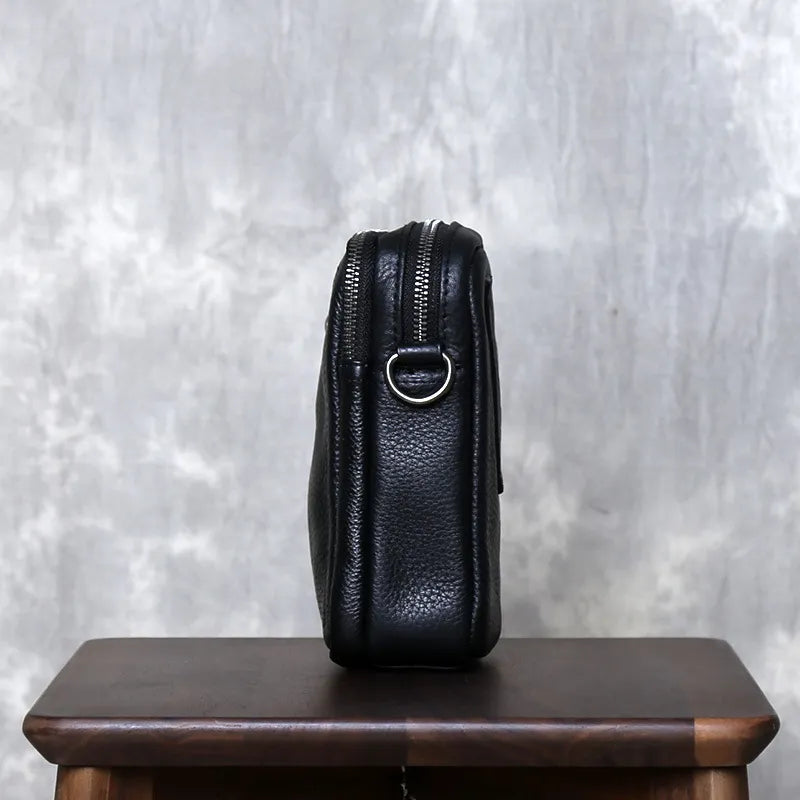 Urban Style Casual Small Crossbody Bag - Top-Layer Cowhide Compact Bag