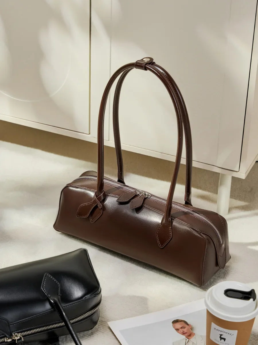 Luxury Vintage Genuine Leather Bag - Korean Design Shoulder Handbags