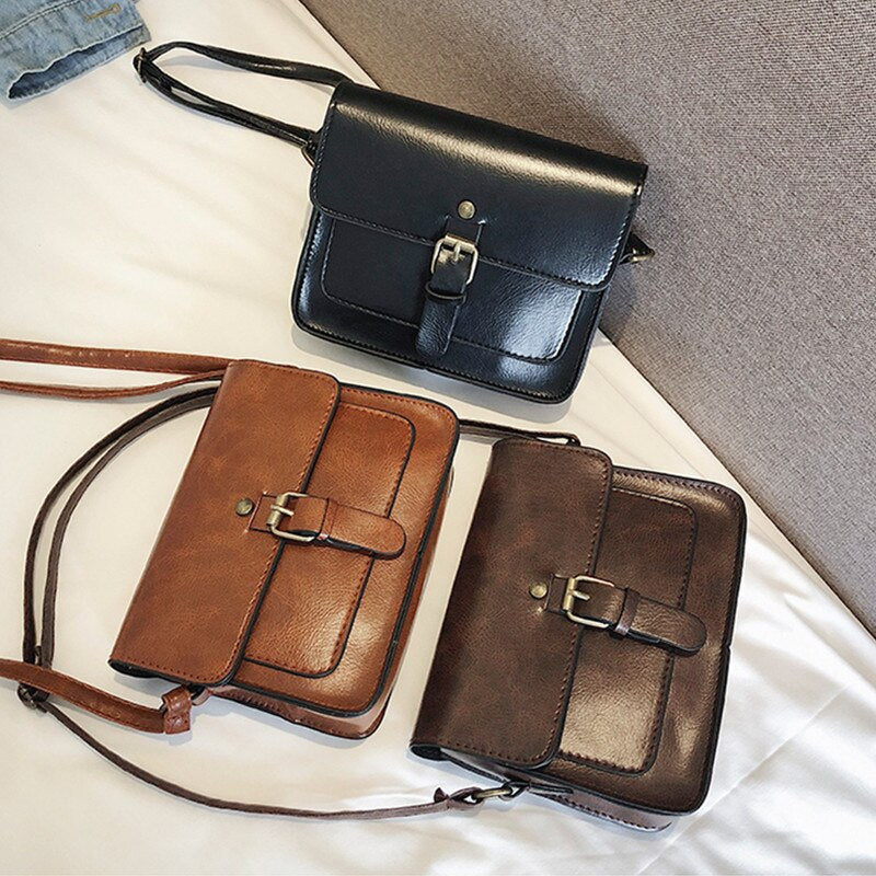 Vintage Women Flap Fashion Casual Leather Shoulder Bags