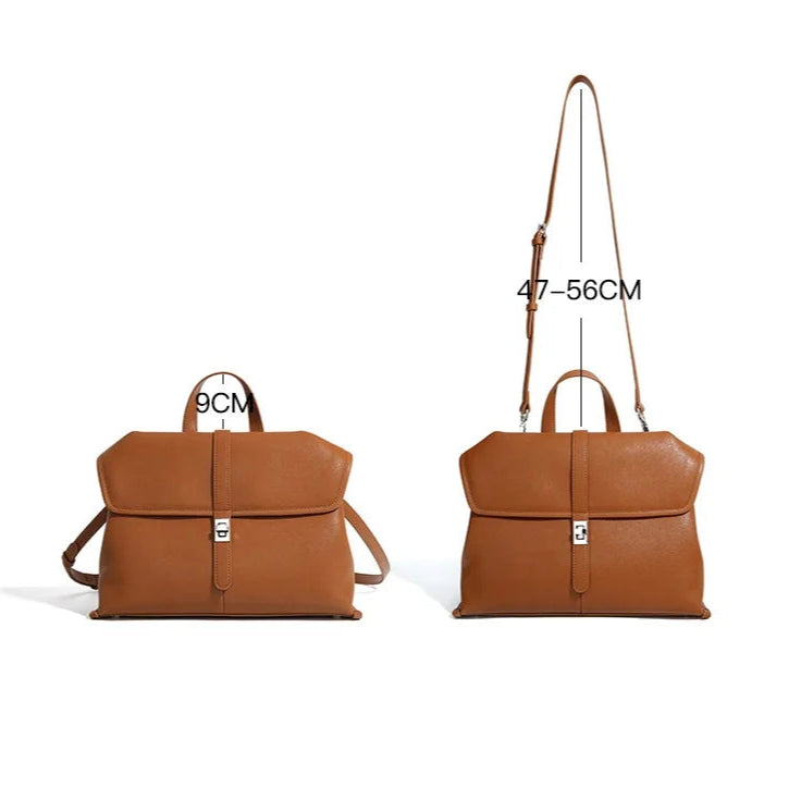 Genuine Leather Women’s Shoulder Bag – Large Capacity Retro Crossbody Handbag