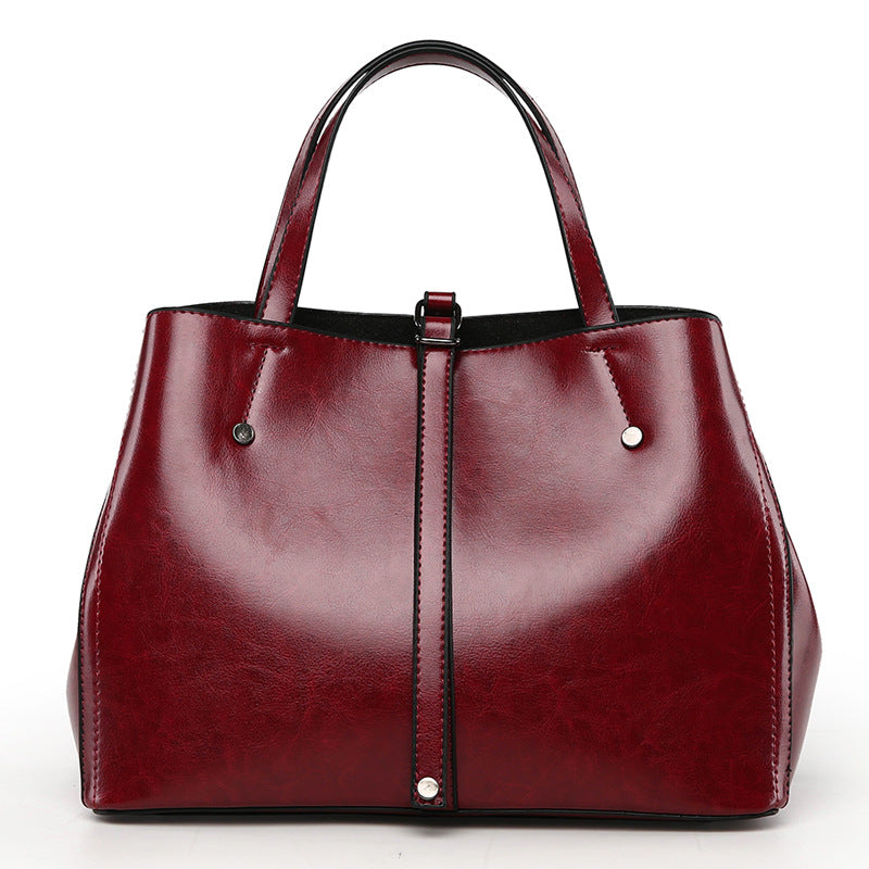 Luxury Retro Women's Hand-carrying Bag - Modern Leather Style Handbag