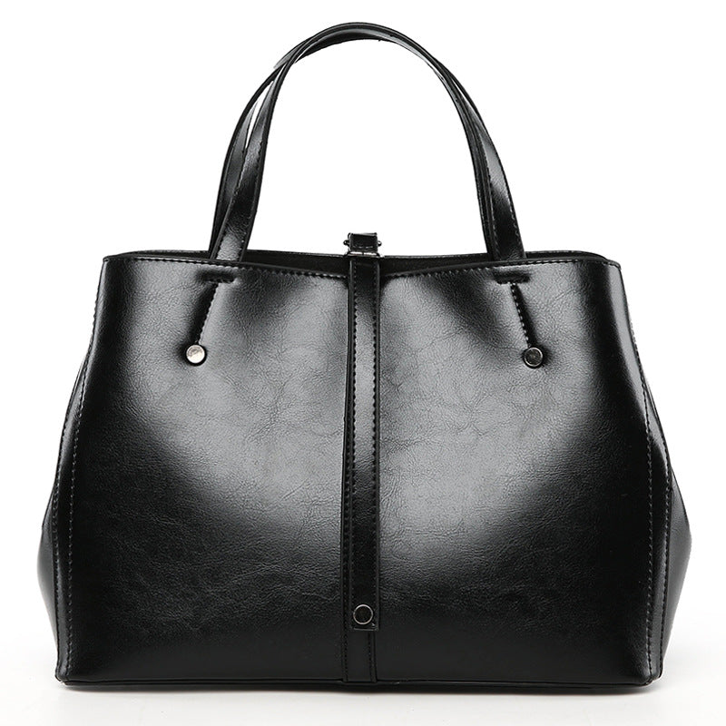 Luxury Retro Women's Hand-carrying Bag - Modern Leather Style Handbag
