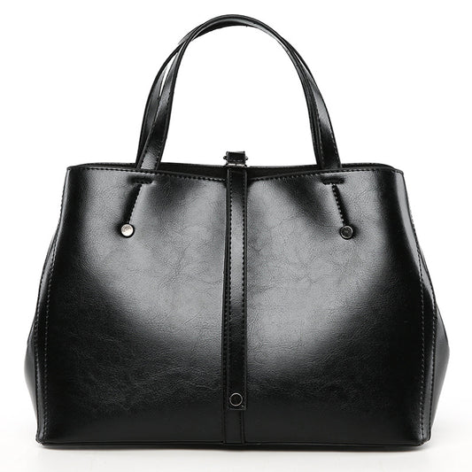 Luxury Retro Women's Hand-carrying Bag - Modern Leather Style Handbag
