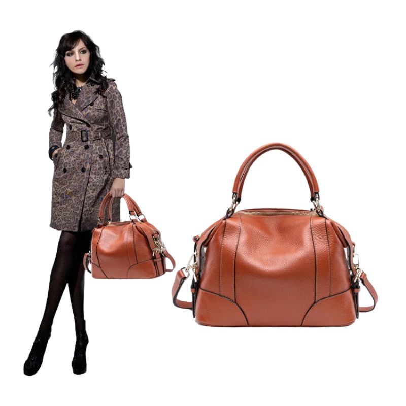 Top Layer Cowhide Handbag – All-Match Genuine Leather Bag for Women