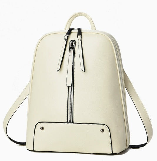 Large Capacity Women's Leather Backpack - Fashion Travel Bag