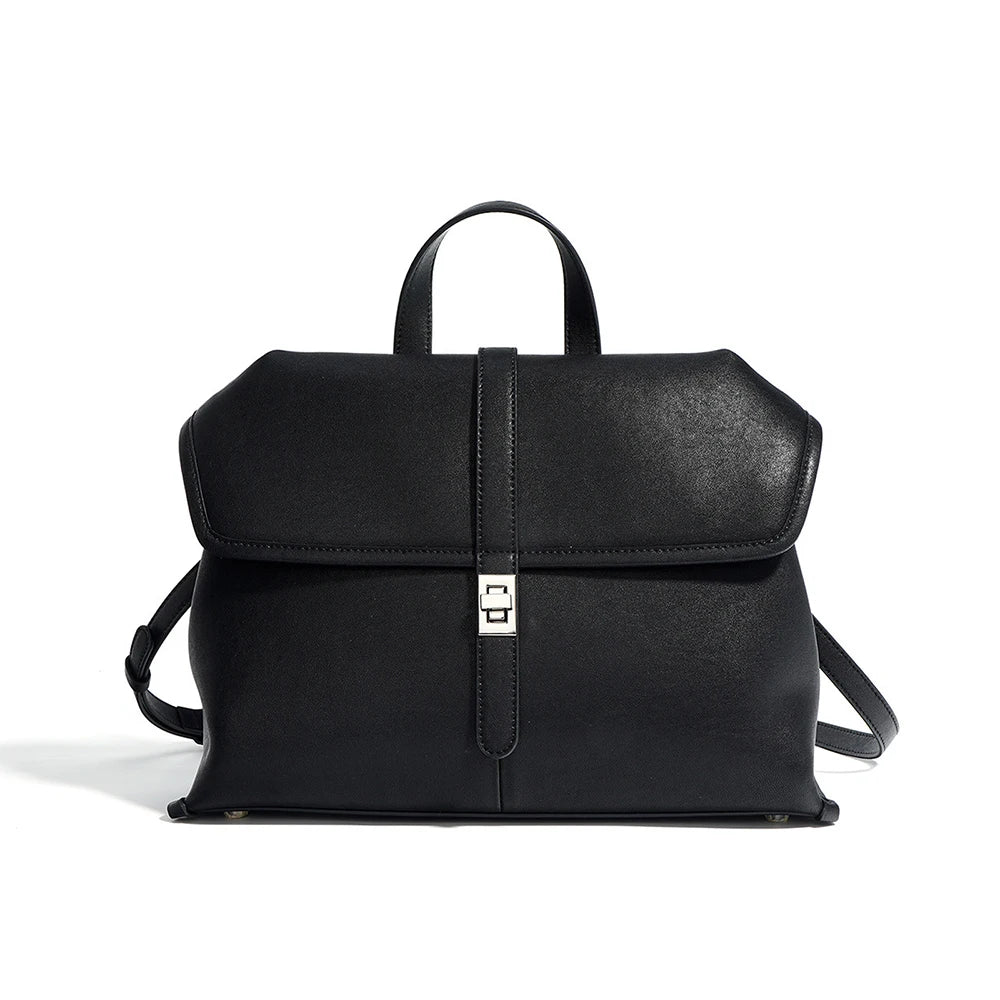 Genuine Leather Women’s Shoulder Bag – Large Capacity Retro Crossbody Handbag