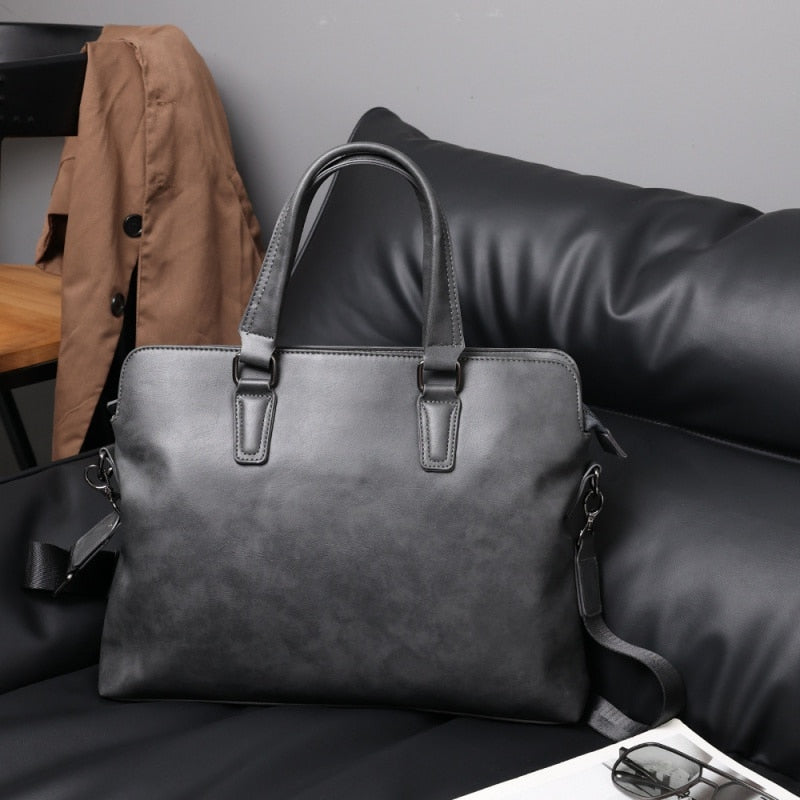 Business Soft Leather Briefcase for men