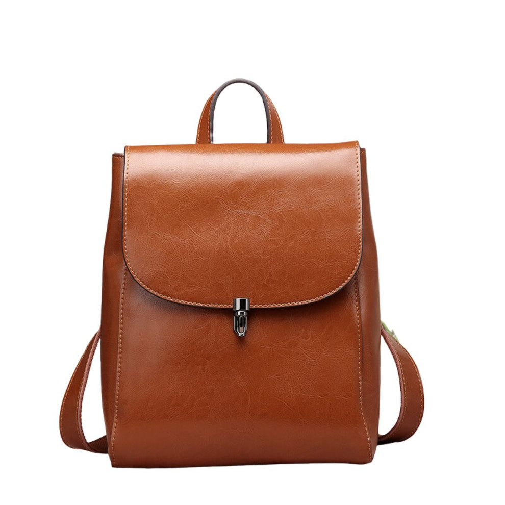 Casual Style Women's Leather Cowhide Backpack
