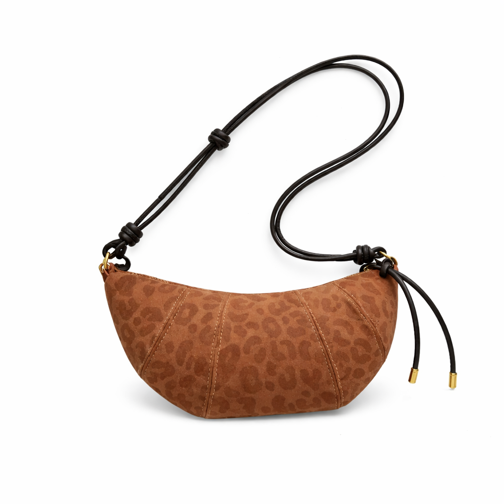 Dumpling-shaped Croissant Shoulder Bag - Texture Versatile Velvet Zipper Handbag