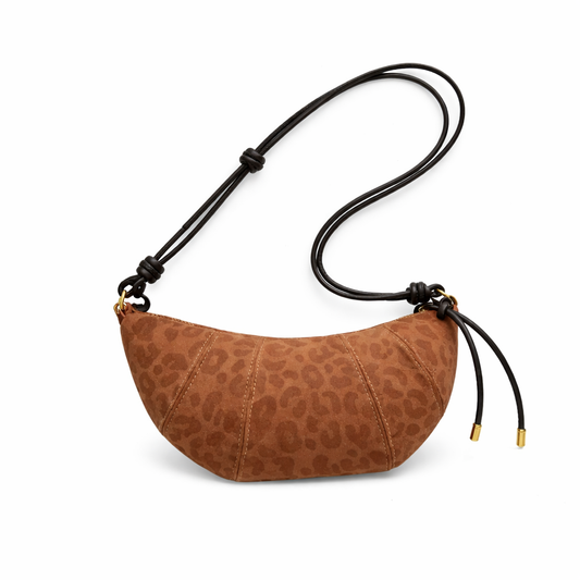 Dumpling-shaped Croissant Shoulder Bag - Texture Versatile Velvet Zipper Handbag