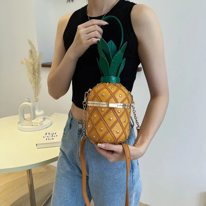 Cute Pineapple Design Shoulder Bag