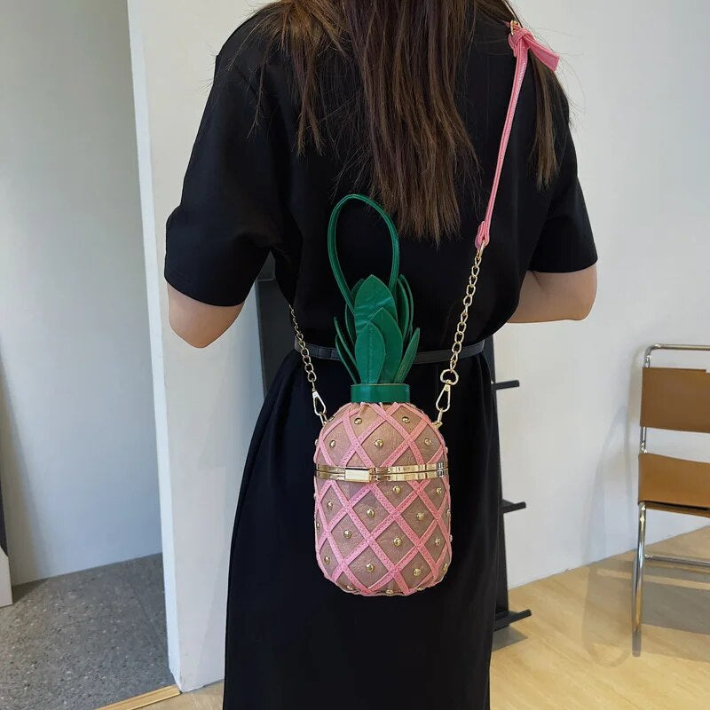 Cute Pineapple Design Shoulder Bag