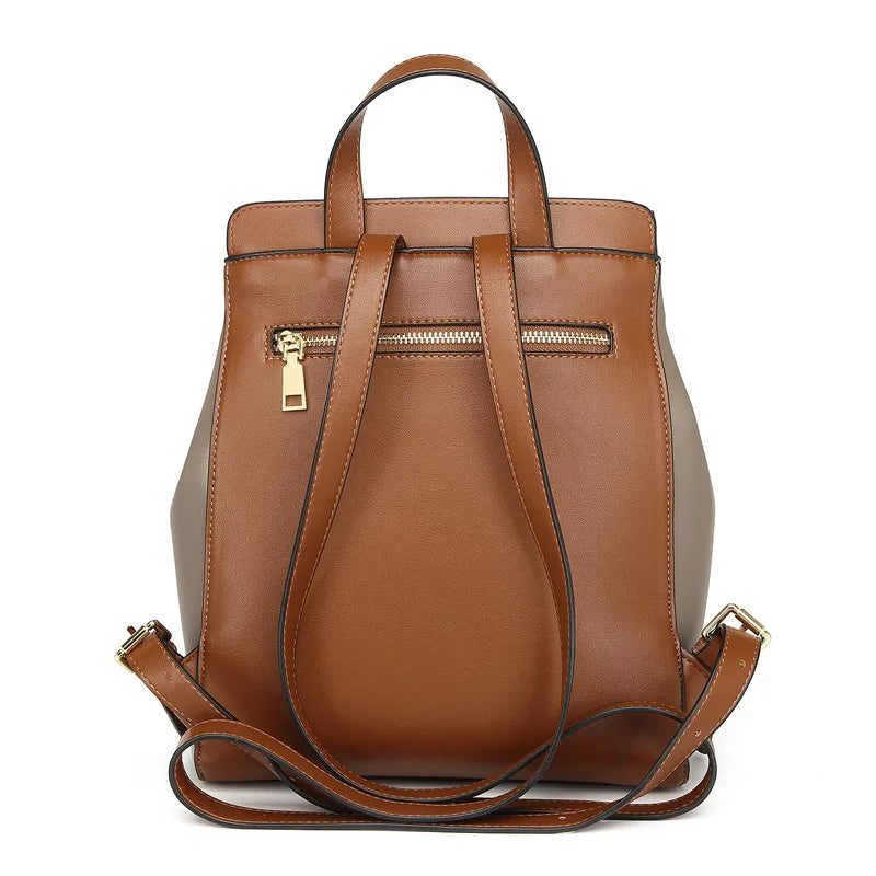 Genuine Cowhide Leather Women's Backpack