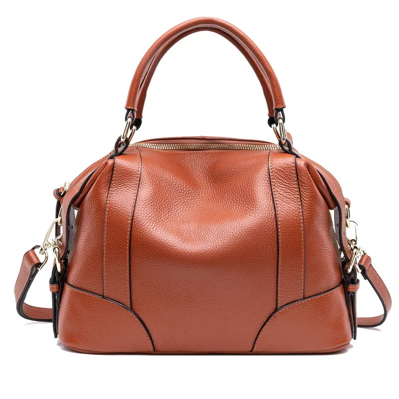 Top Layer Cowhide Handbag – All-Match Genuine Leather Bag for Women