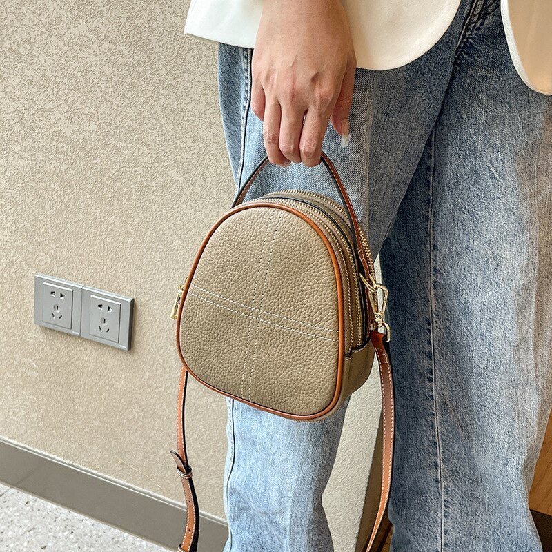 Genuine Leather Women's Small Shoulder Bag - Scraften