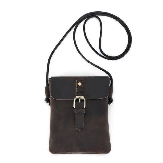 Men's Genuine Leather  Small Messenger Bag