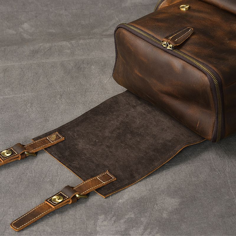 Premium Crazy Horse Genuine Leather Stylish Backpack