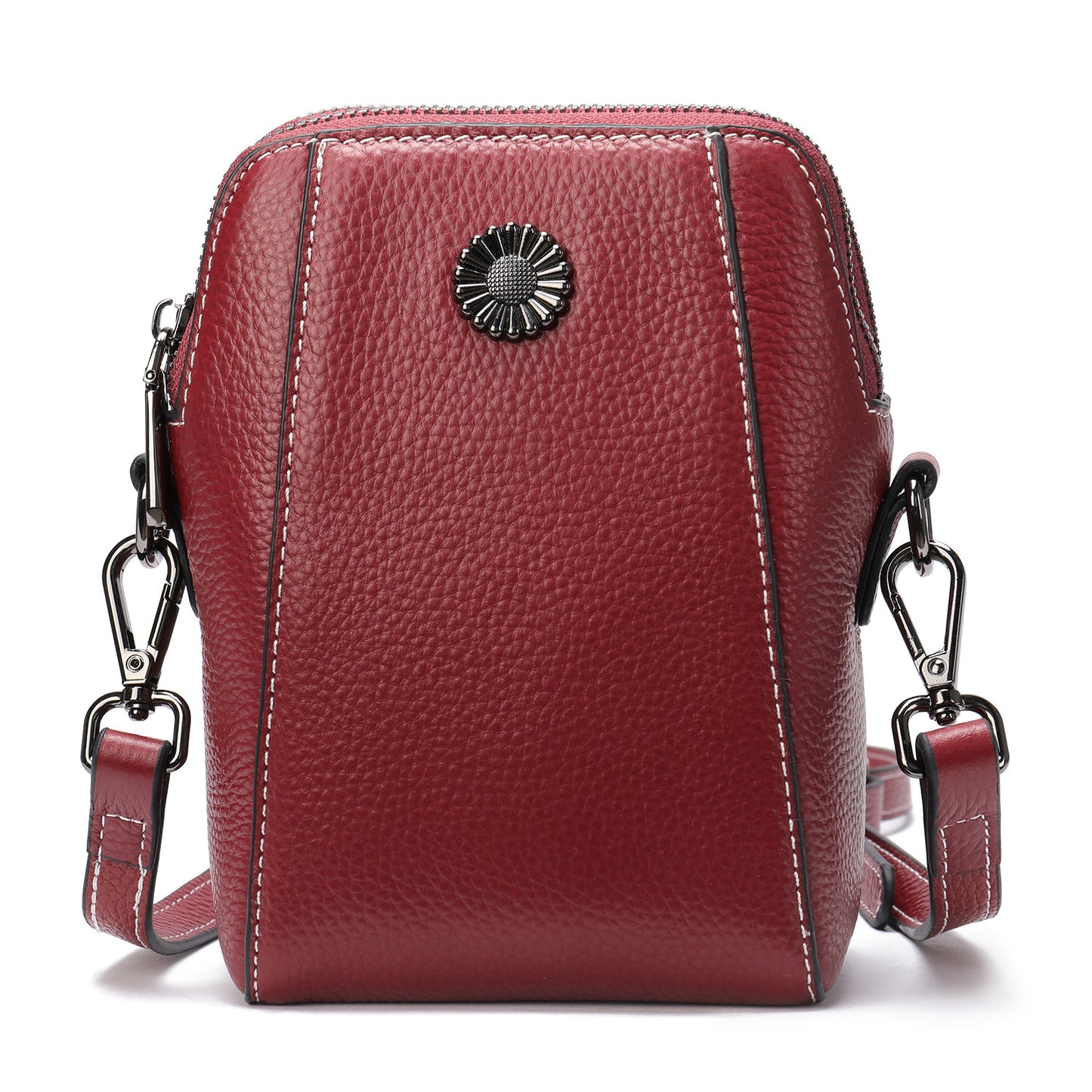 Retro Ethnic Style Cowhide Crossbody Bag