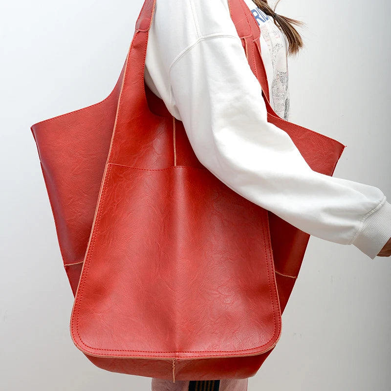 Retro Handmade Large Tote Bag