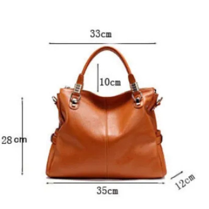 Classic Wild Leather Handbag - Stylish First Layer Cowhide Bag