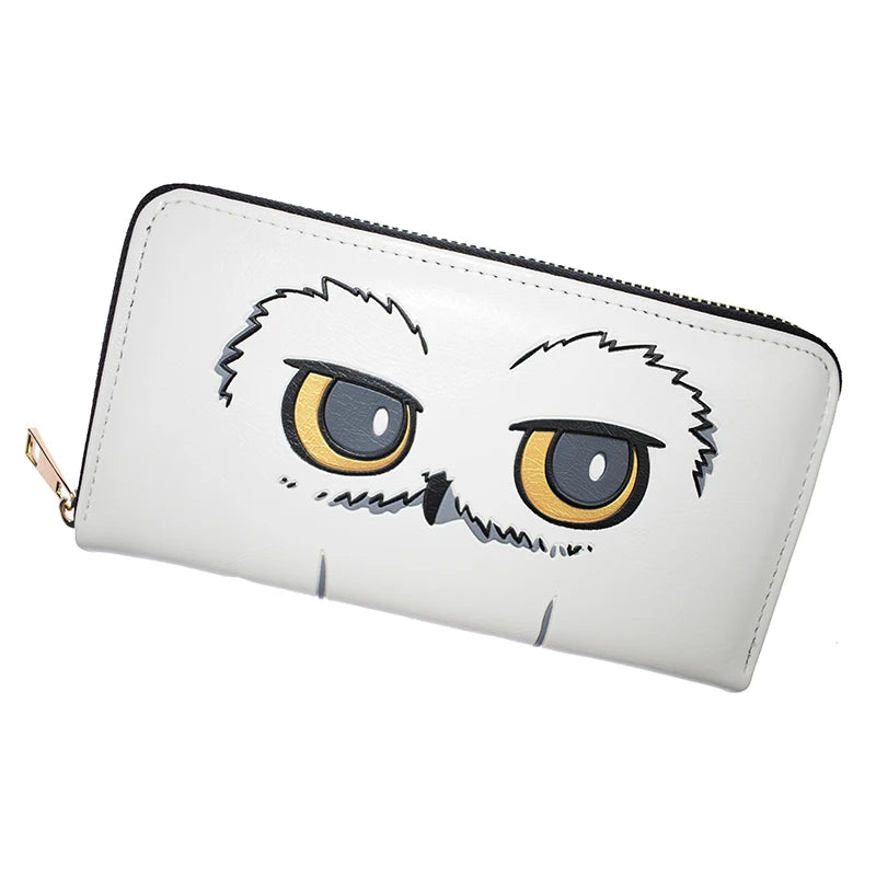 Vintage Owl Print Long Wallet With Card Holder