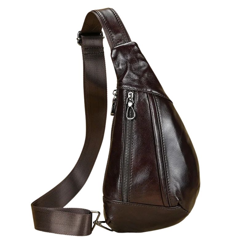 Soft Genuine Leather Men's Chest Pack