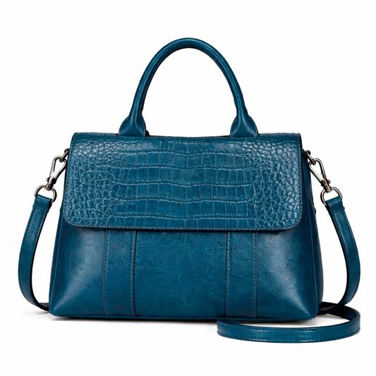 Women's Cowhide Leather Crossbody Bag - Retro Large Capacity Handbag