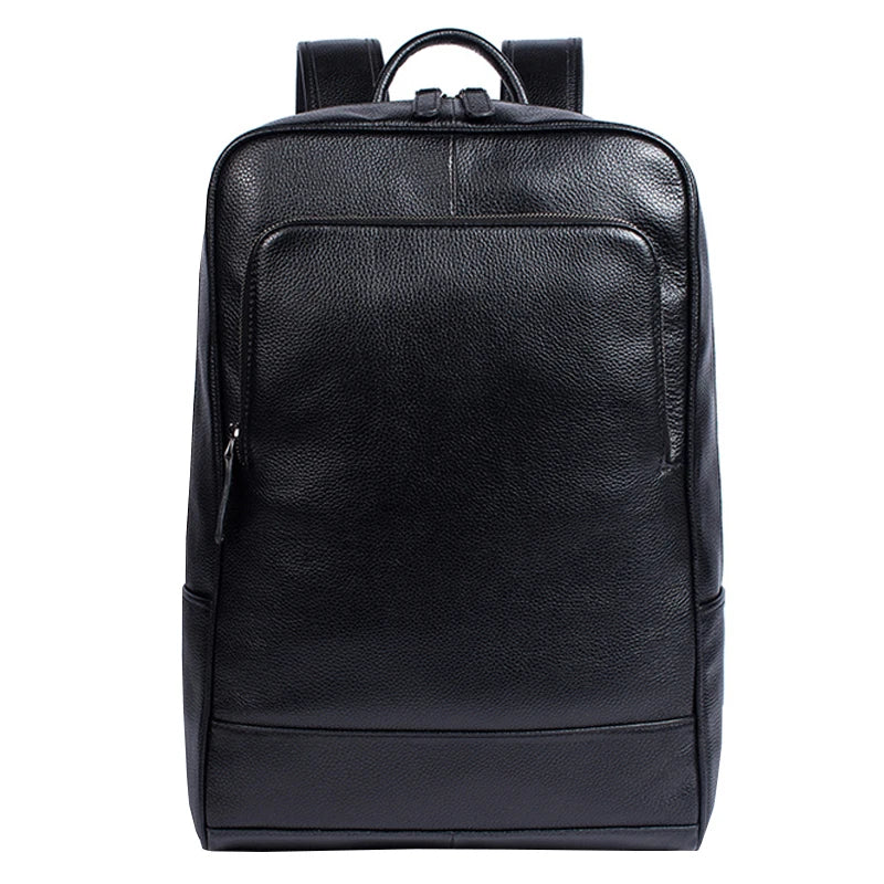 Large Capacity Waterproof Leather Laptop Backpack for Business & Travel