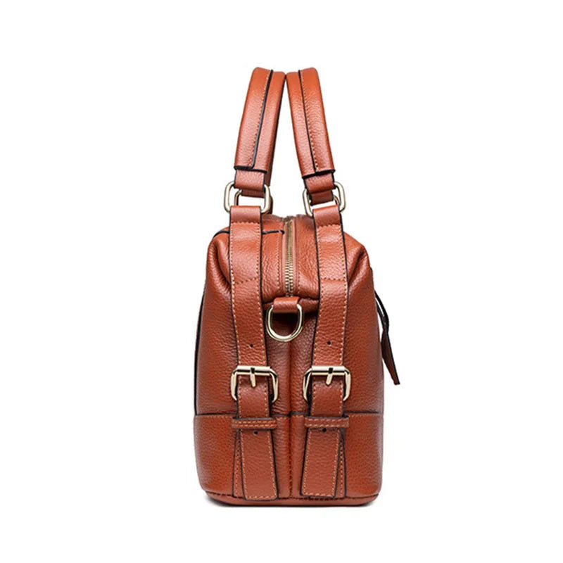 Top Layer Cowhide Handbag – All-Match Genuine Leather Bag for Women