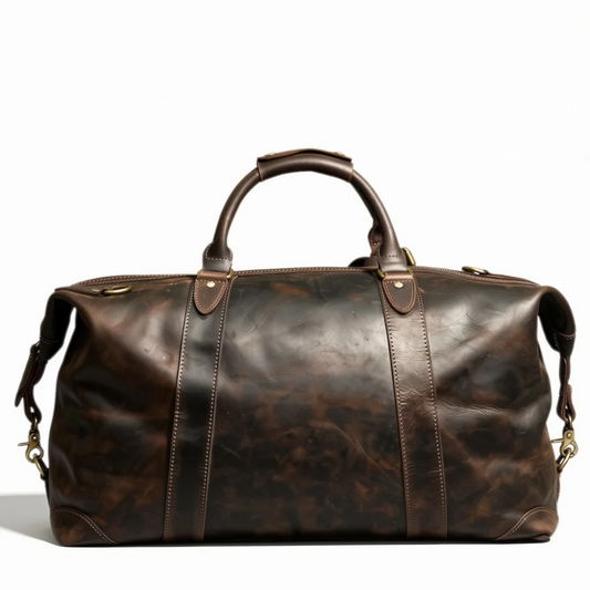 Men's Genuine Leather Duffle Travelling Handbags - Vintage Men's Shoulder Bag