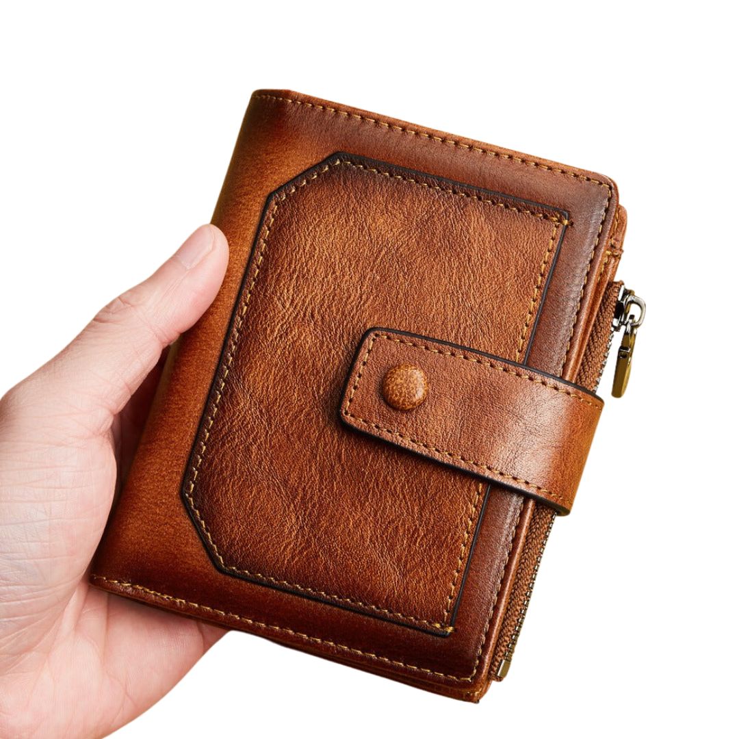Man of Aran Brown Leather Wallet – Celtic Collections