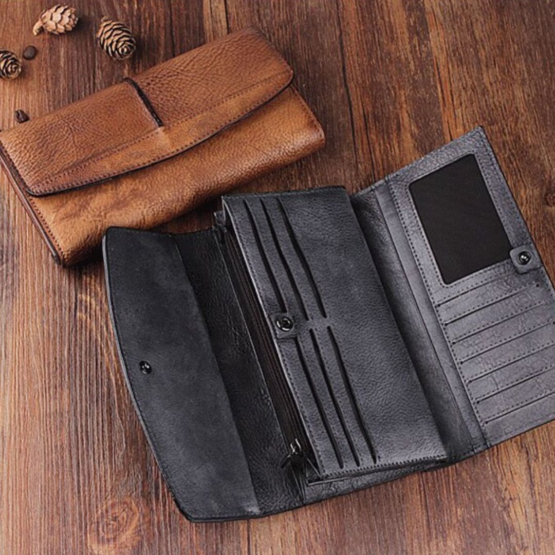 Vintage Leather Wallet: Short Slim Unisex Design for Men and Women - Scraften