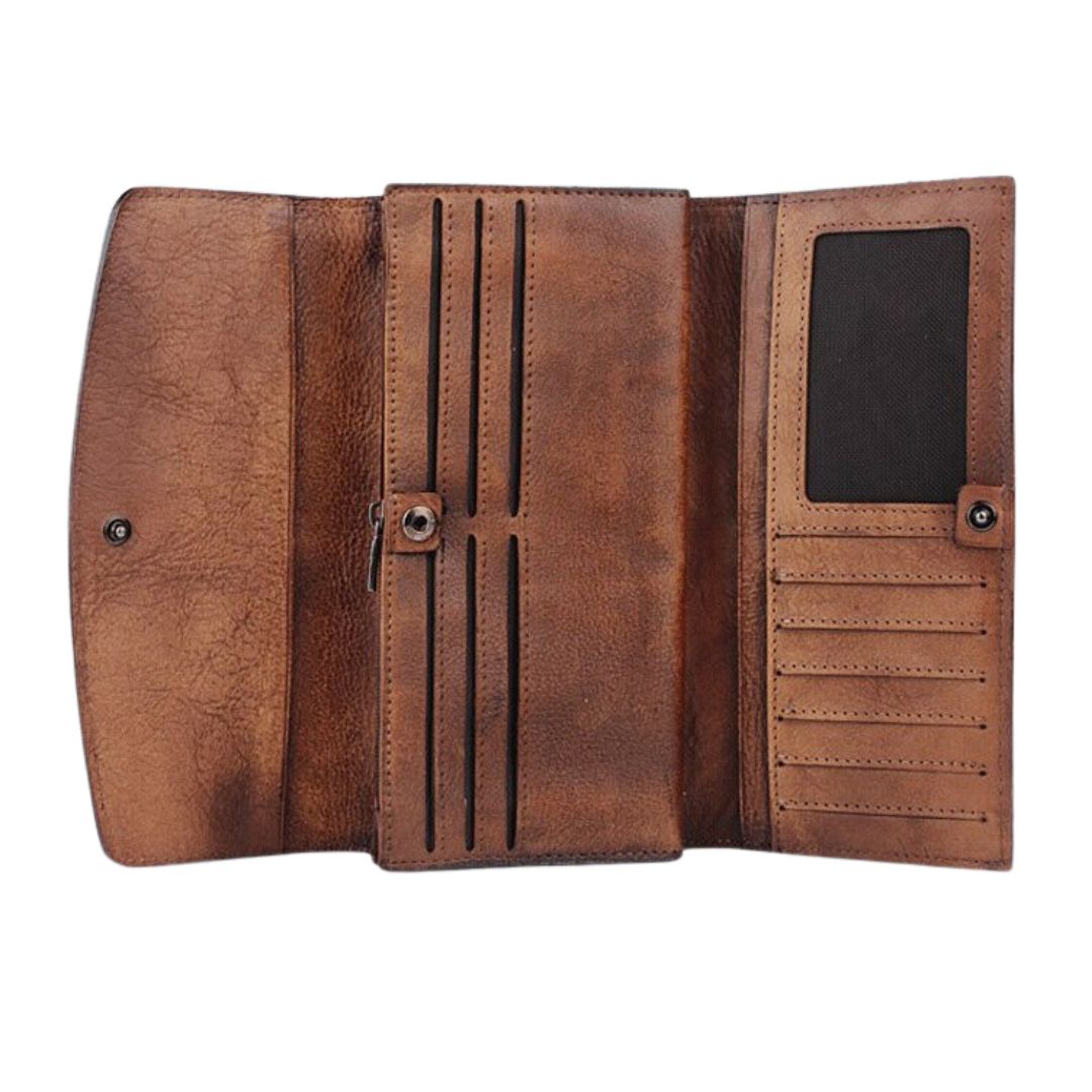 Vintage Leather Wallet: Short Slim Unisex Design for Men and Women - Scraften